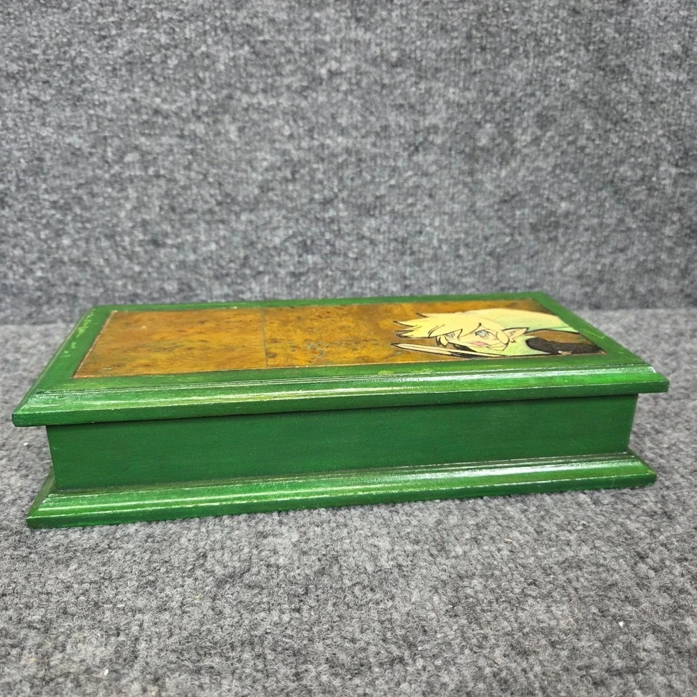 Nintendo The Legend of Zelda Link Hand Painted Wooden Trinket Box Art OOAK‎ Gift